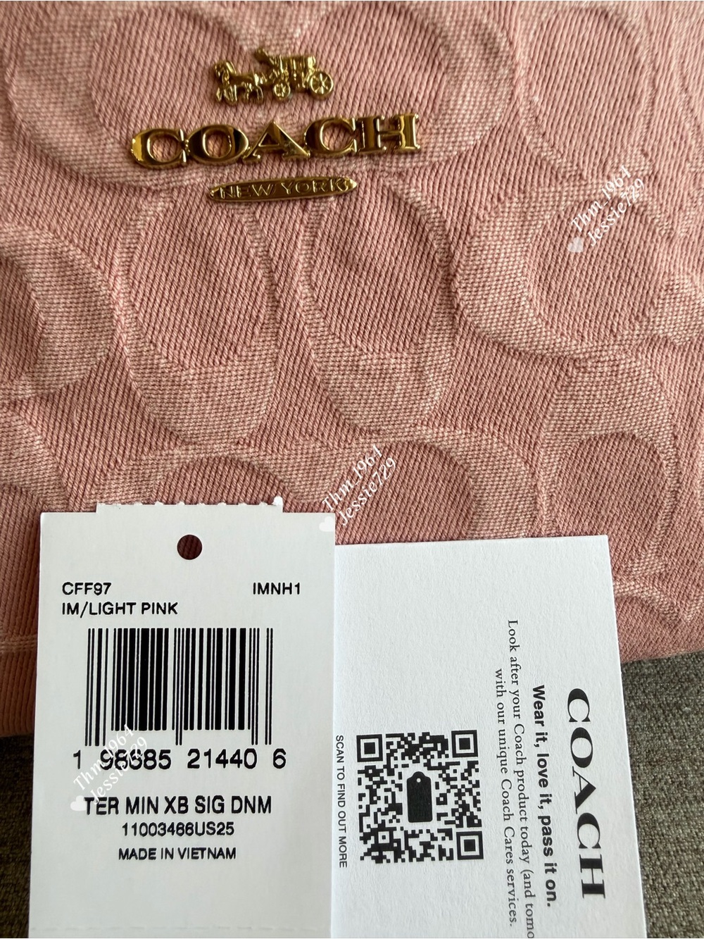NWT！COACH Teri Mini Crossbody Bag In Signature Denim（CFF97）fast shipping - Picture 11 of 12